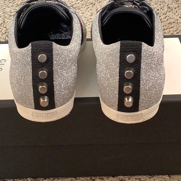 💎 Gucci Glitter Web Sneakers 💎 - Picture 9 of 12